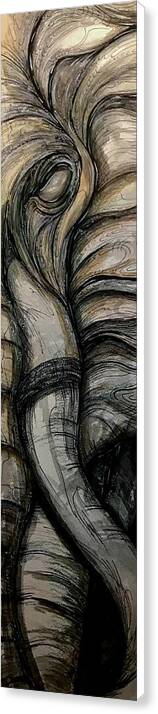 Elephant Half - Canvas Print