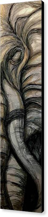 Elephant Half - Canvas Print