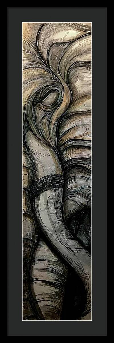 Elephant Half - Framed Print