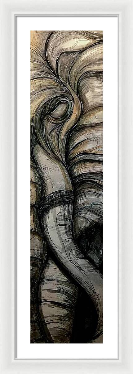 Elephant Half - Framed Print