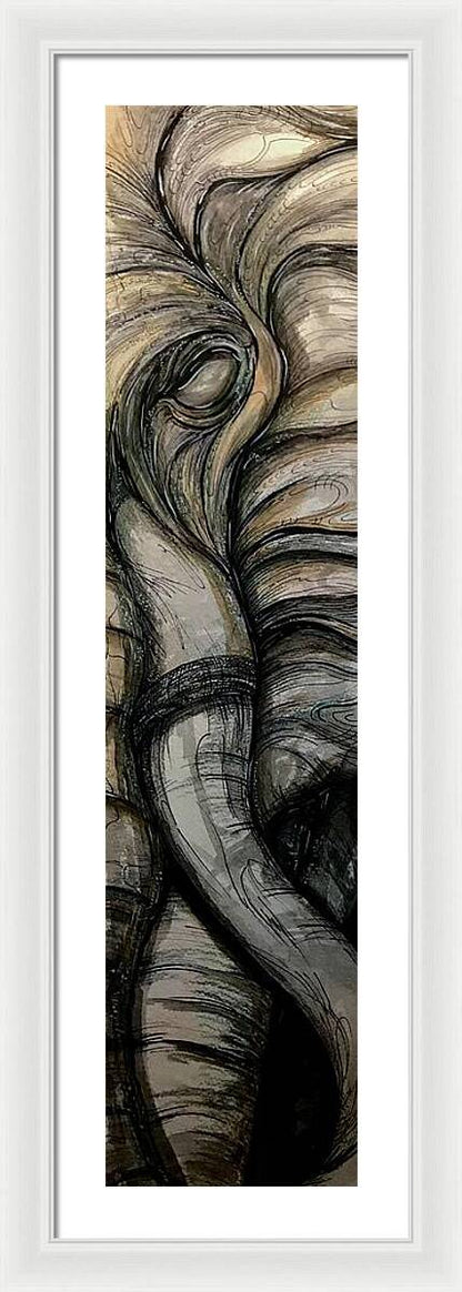 Elephant Half - Framed Print