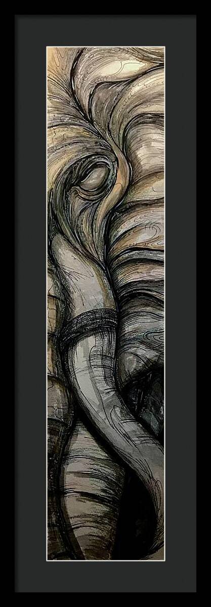 Elephant Half - Framed Print
