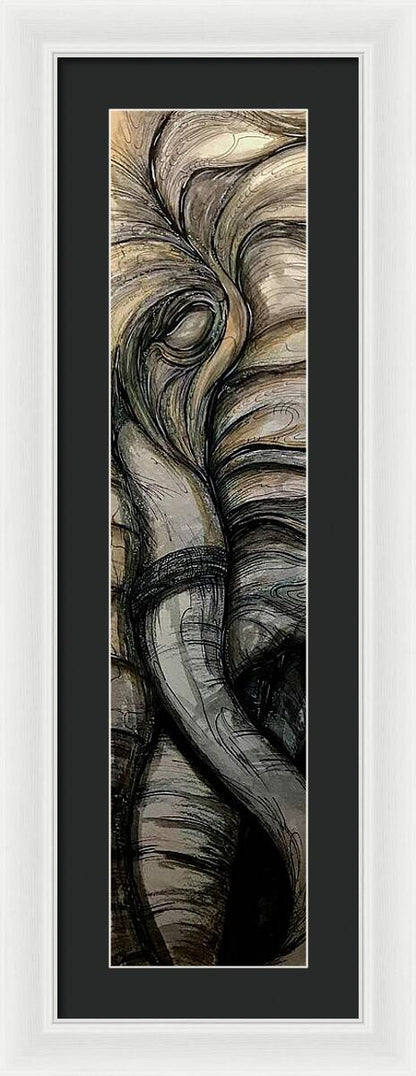 Elephant Half - Framed Print