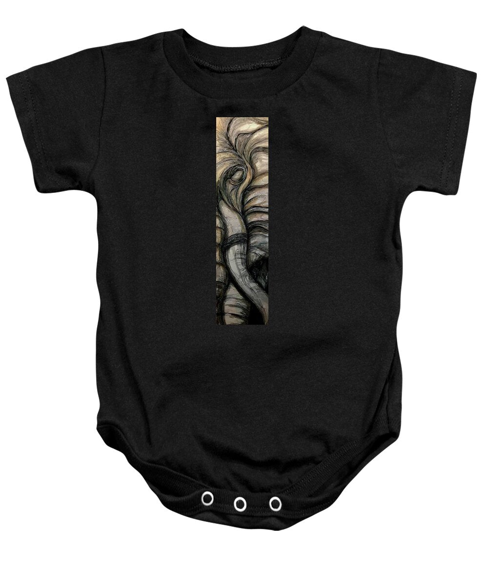 Elephant Half - Baby Onesie