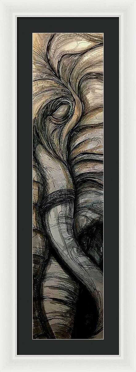 Elephant Half - Framed Print