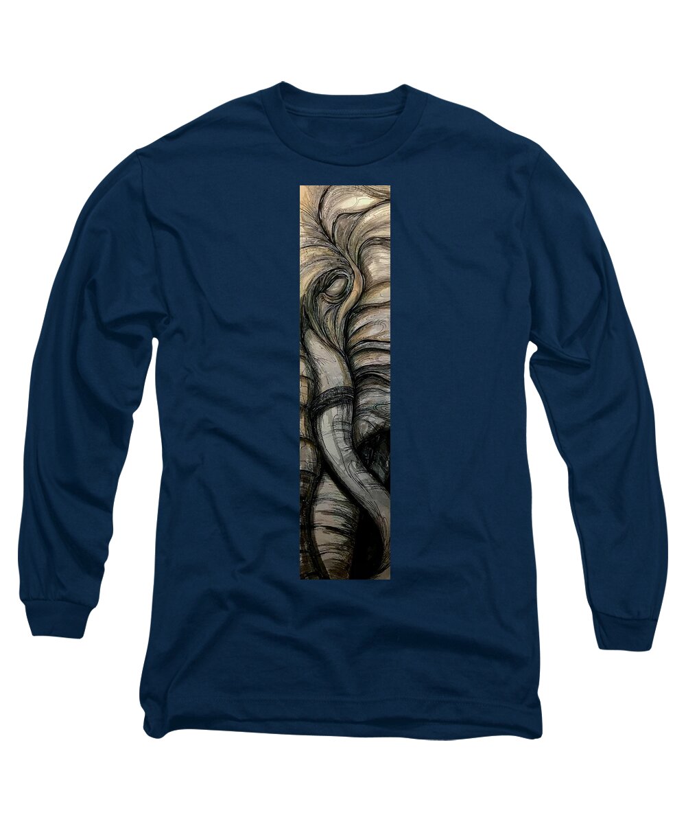Elephant Half - Long Sleeve T-Shirt