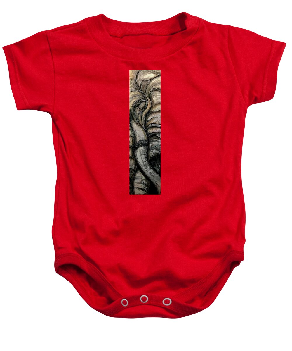 Elephant Half - Baby Onesie