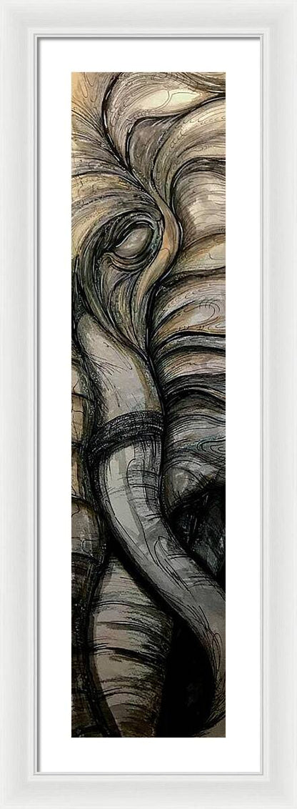 Elephant Half - Framed Print