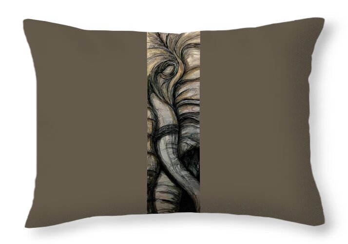 Elephant Half - Throw Pillow
