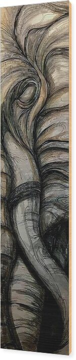 Elephant Half - Wood Print