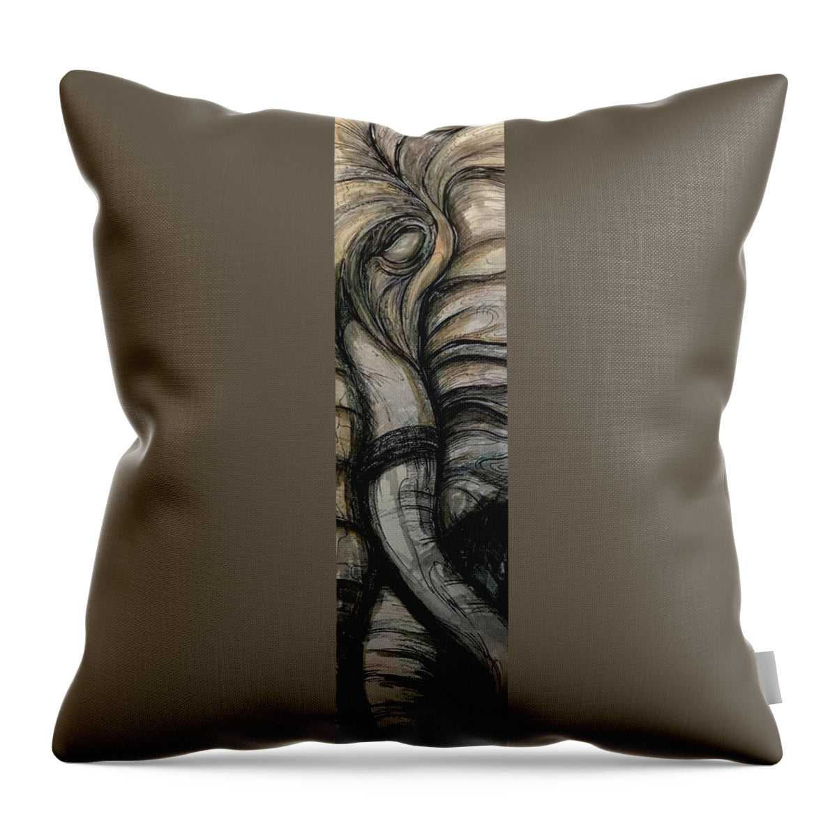 Elephant Half - Throw Pillow