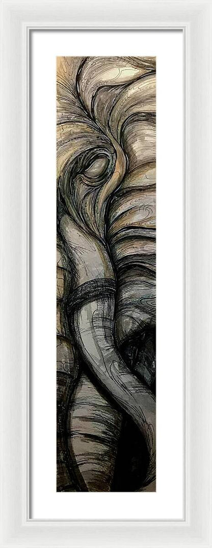 Elephant Half - Framed Print