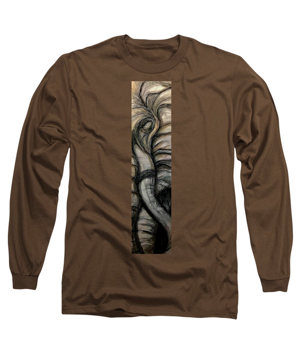 Elephant Half - Long Sleeve T-Shirt