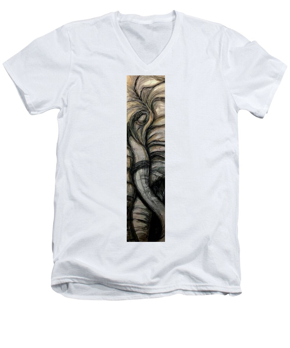 Elephant Half - Men's V-Neck T-Shirt