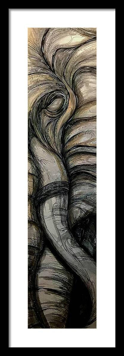 Elephant Half - Framed Print