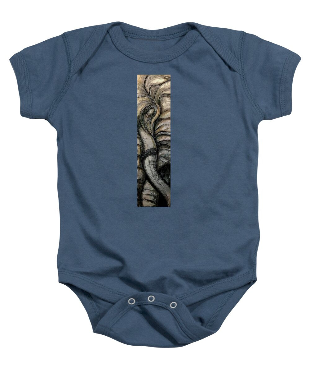 Elephant Half - Baby Onesie