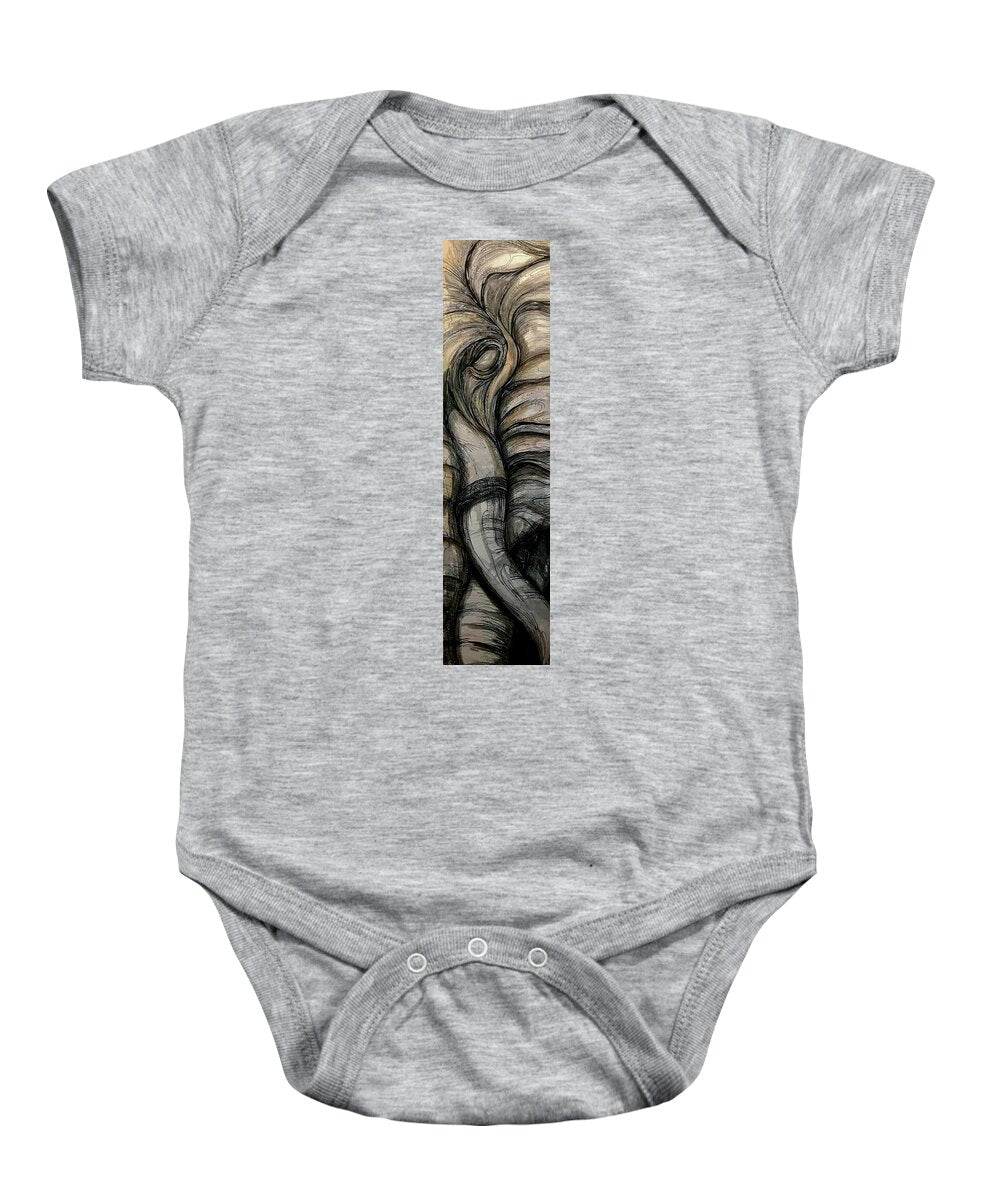 Elephant Half - Baby Onesie