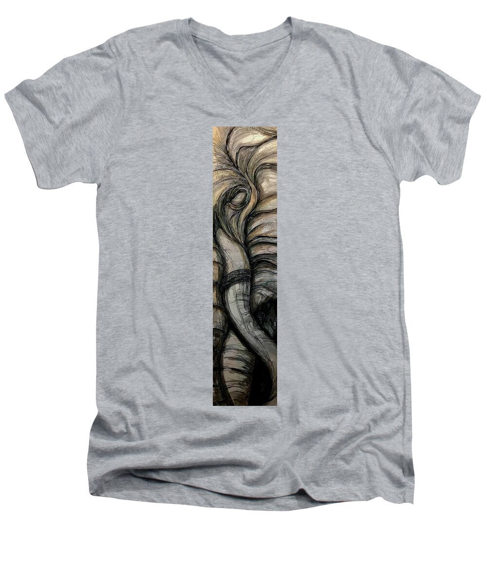 Elephant Half - Men's V-Neck T-Shirt