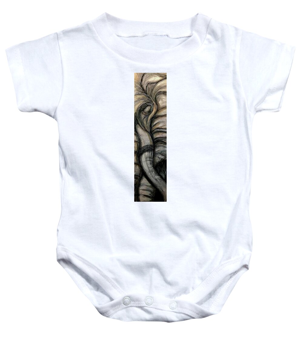 Elephant Half - Baby Onesie