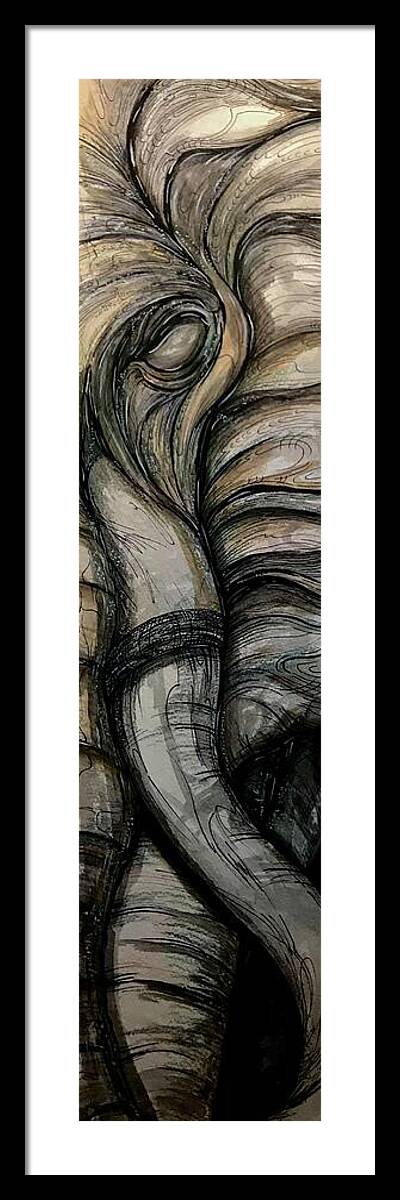 Elephant Half - Framed Print