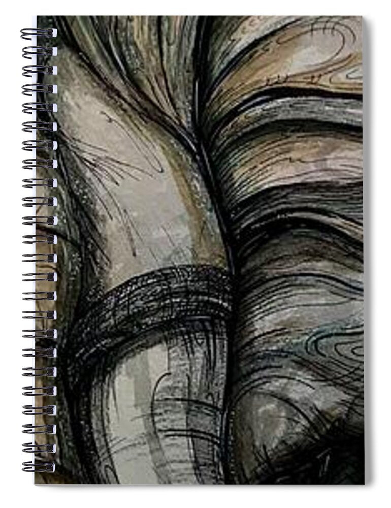 Elephant Half - Spiral Notebook