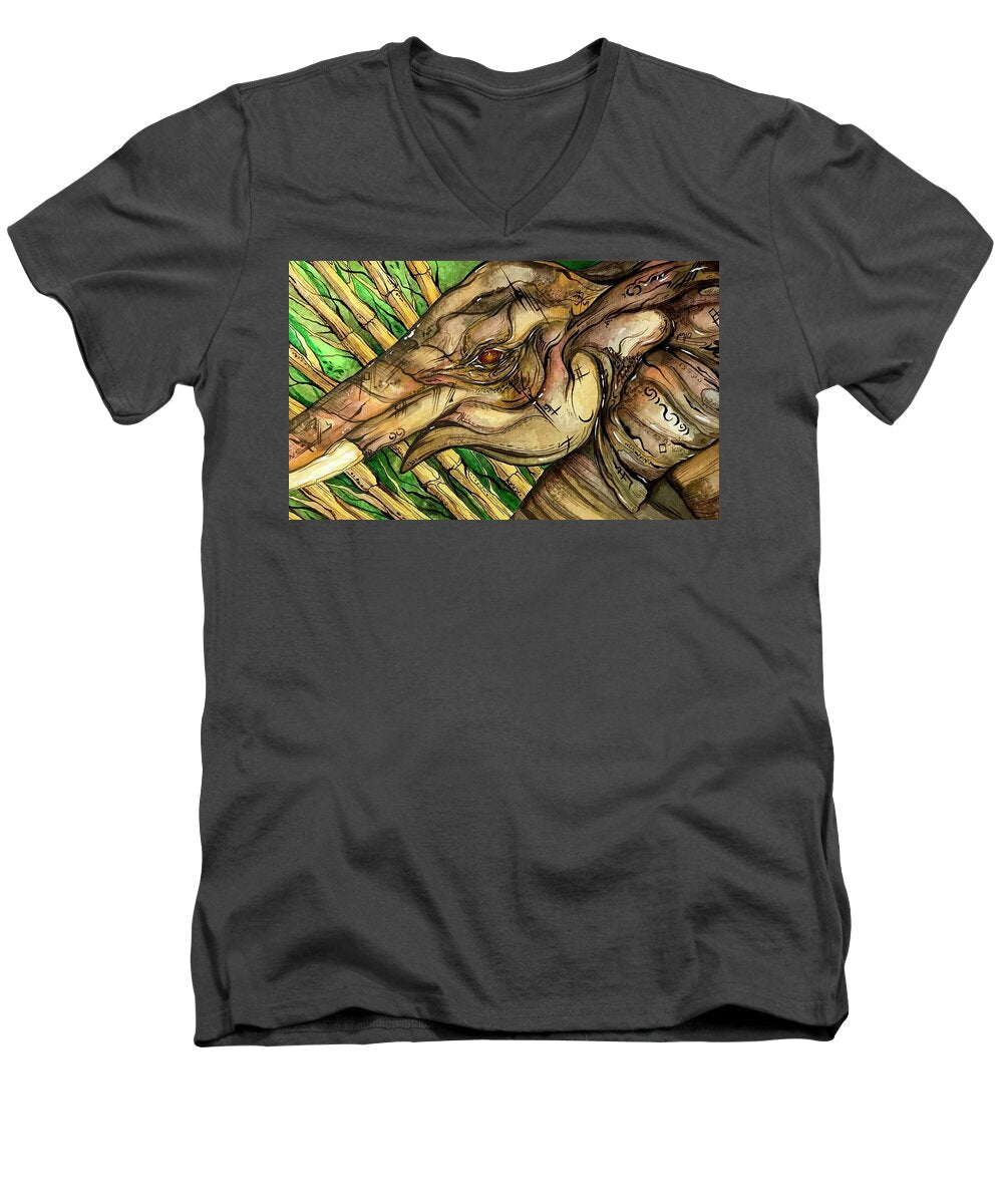 Elephant Run - Men's V-Neck T-Shirt