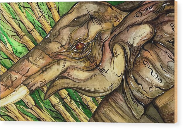 Elephant Run - Wood Print