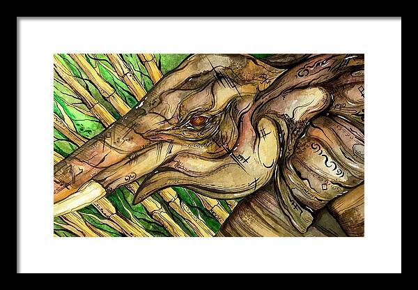 Elephant Run - Framed Print