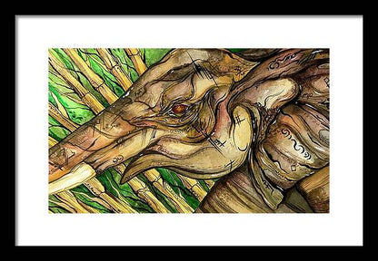 Elephant Run - Framed Print