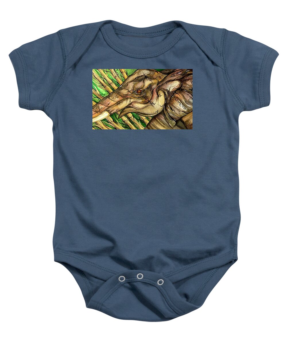 Elephant Run - Baby Onesie