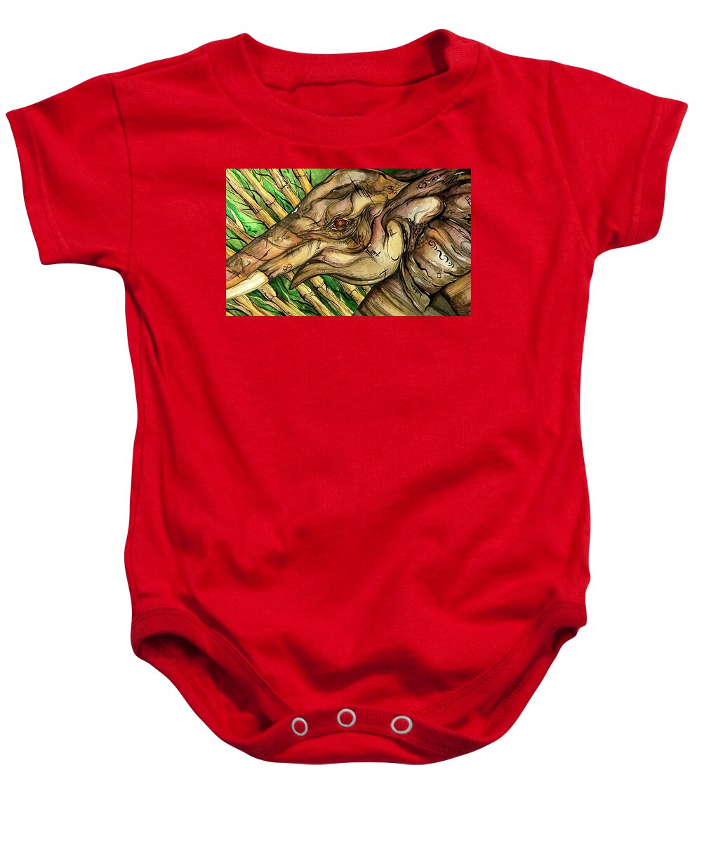 Elephant Run - Baby Onesie