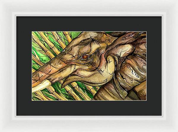 Elephant Run - Framed Print