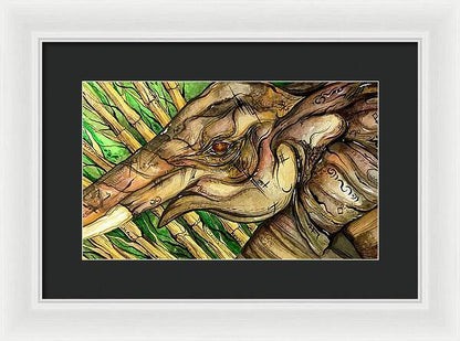 Elephant Run - Framed Print