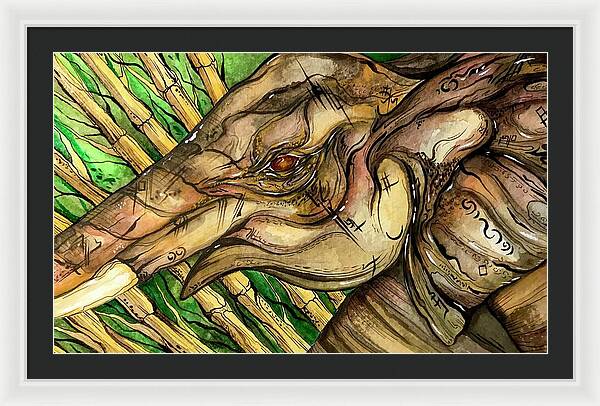 Elephant Run - Framed Print