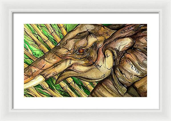 Elephant Run - Framed Print