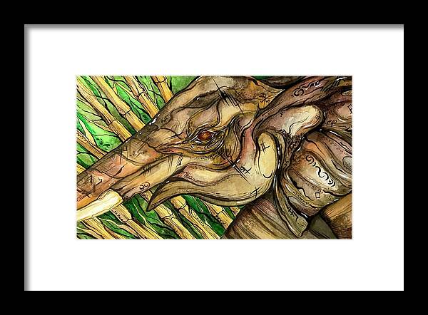 Elephant Run - Framed Print