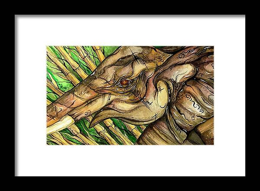 Elephant Run - Framed Print