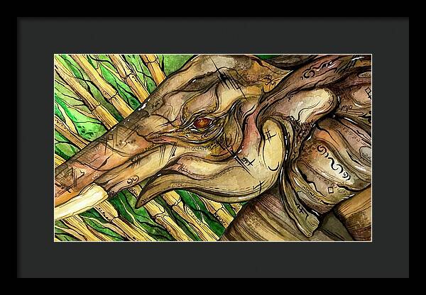 Elephant Run - Framed Print