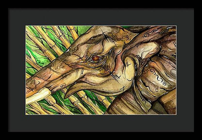 Elephant Run - Framed Print