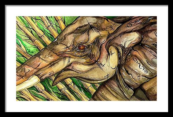 Elephant Run - Framed Print