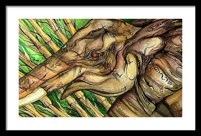 Elephant Run - Framed Print