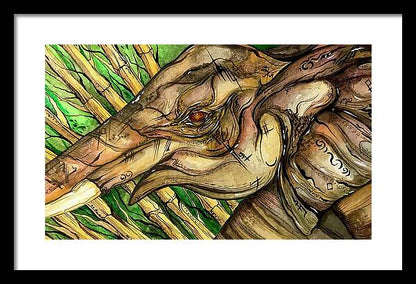 Elephant Run - Framed Print