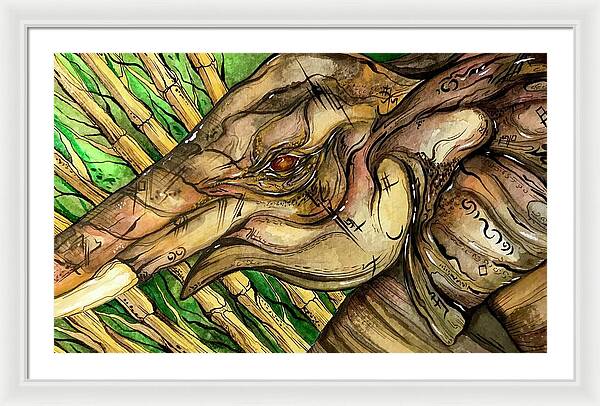 Elephant Run - Framed Print