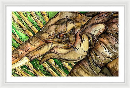 Elephant Run - Framed Print