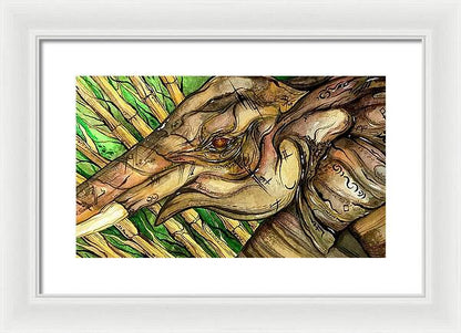 Elephant Run - Framed Print