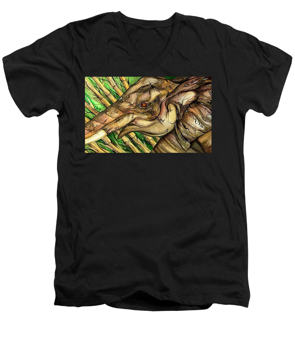 Elephant Run - Men's V-Neck T-Shirt