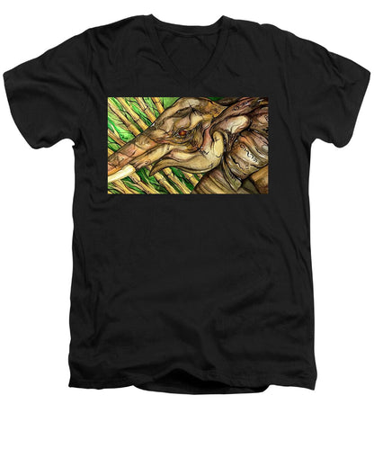 Elephant Run - Men's V-Neck T-Shirt