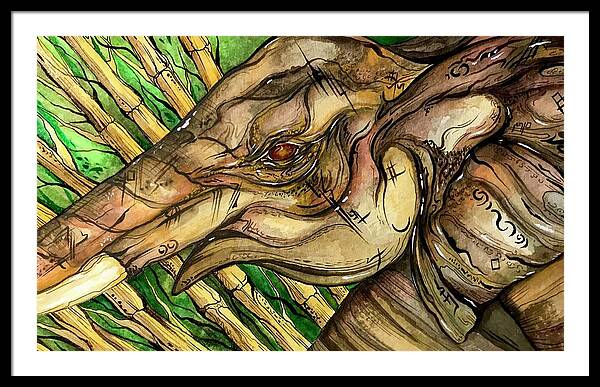 Elephant Run - Framed Print