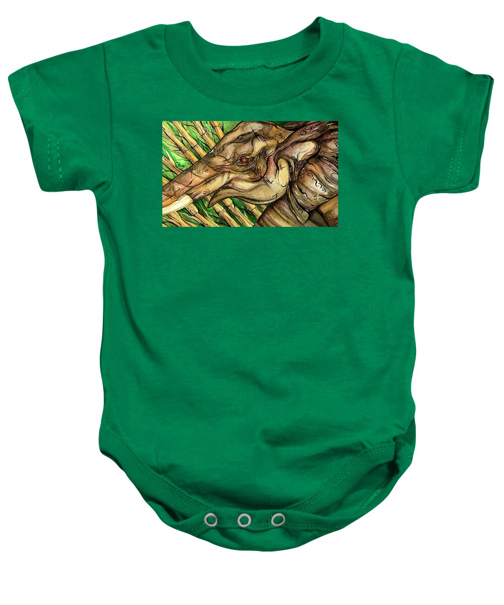 Elephant Run - Baby Onesie