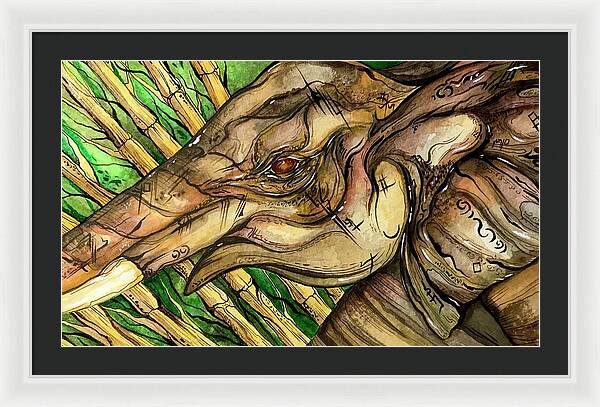 Elephant Run - Framed Print